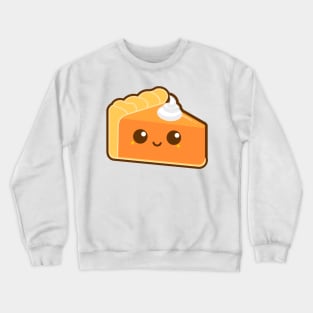 kawaii pumpkin pie slice women cute face tshirt shirt foodie cartoon anime Crewneck Sweatshirt